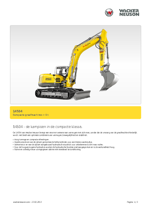 क्रॉलर एक्सकेवेटर Wacker Neuson 14504