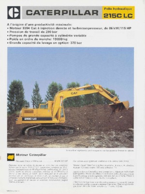 क्रॉलर एक्सकेवेटर Caterpillar 215LC