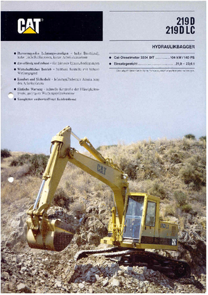 क्रॉलर एक्सकेवेटर Caterpillar 219 D LC
