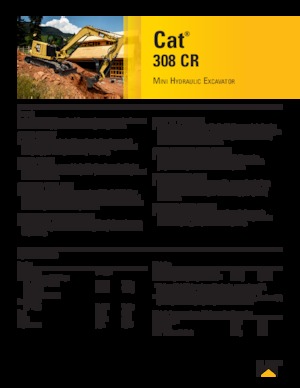 क्रॉलर एक्सकेवेटर Caterpillar 308 CR