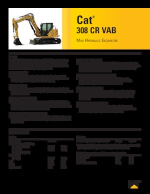 क्रॉलर एक्सकेवेटर Caterpillar 308 CR VAB