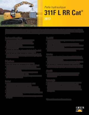 क्रॉलर एक्सकेवेटर Caterpillar 311 F L RR
