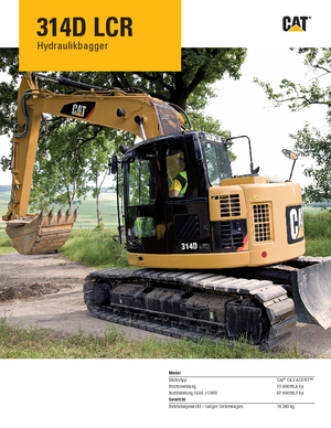 क्रॉलर एक्सकेवेटर Caterpillar 314D LCR