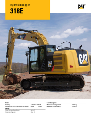 क्रॉलर एक्सकेवेटर Caterpillar 318E L