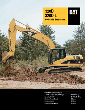 क्रॉलर एक्सकेवेटर Caterpillar 320D L