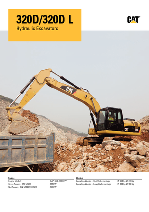 क्रॉलर एक्सकेवेटर Caterpillar 320D LRR
