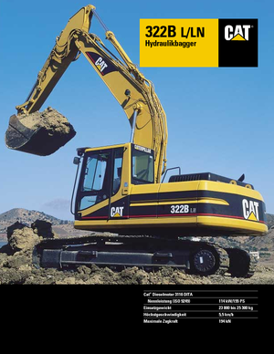 क्रॉलर एक्सकेवेटर Caterpillar 322 B LN