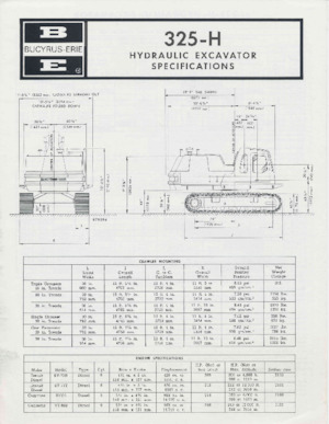 क्रॉलर एक्सकेवेटर Bucyrus 325-H