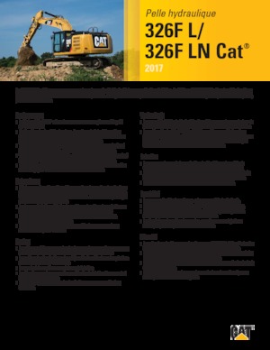 क्रॉलर एक्सकेवेटर Caterpillar 326F LN
