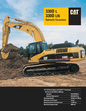 क्रॉलर एक्सकेवेटर Caterpillar 330D LN