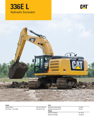 क्रॉलर एक्सकेवेटर Caterpillar 336E LN