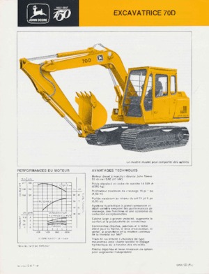 क्रॉलर एक्सकेवेटर John Deere Construction 70D