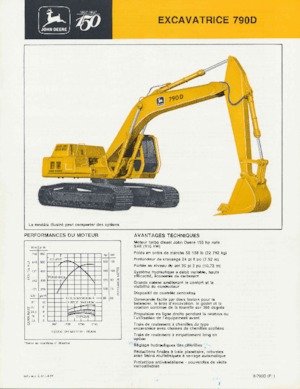 क्रॉलर एक्सकेवेटर John Deere Construction 790D