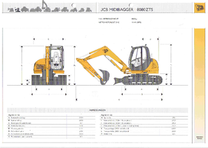 क्रॉलर एक्सकेवेटर JCB 8080