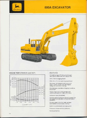 क्रॉलर एक्सकेवेटर John Deere Construction 890A