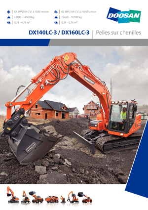 क्रॉलर एक्सकेवेटर Doosan DX160LC-3