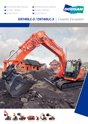 क्रॉलर एक्सकेवेटर Doosan DX160LC-3