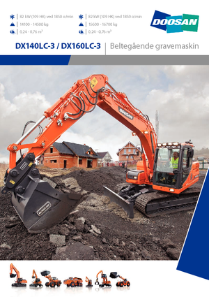 क्रॉलर एक्सकेवेटर Doosan DX160LC-3