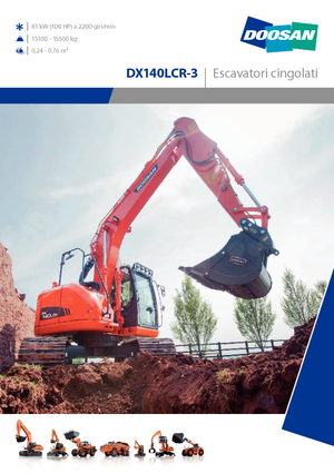 क्रॉलर एक्सकेवेटर Doosan DX140LCR-3