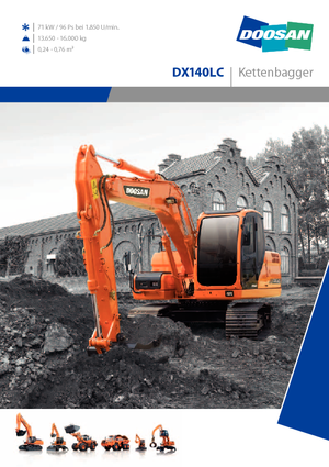 क्रॉलर एक्सकेवेटर Doosan DX 140 LC