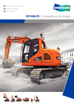 क्रॉलर एक्सकेवेटर Doosan DX 140 LCR