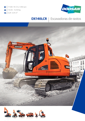 क्रॉलर एक्सकेवेटर Doosan DX 140 LCR