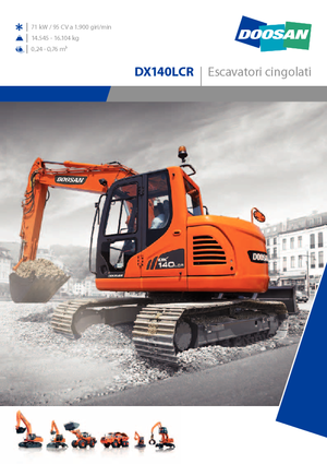 क्रॉलर एक्सकेवेटर Doosan DX 140 LCR