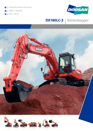 क्रॉलर एक्सकेवेटर Doosan DX180LC-3