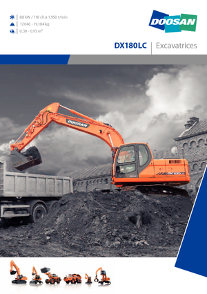 क्रॉलर एक्सकेवेटर Doosan DX 180 LC