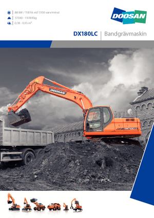 क्रॉलर एक्सकेवेटर Doosan DX 180 LC