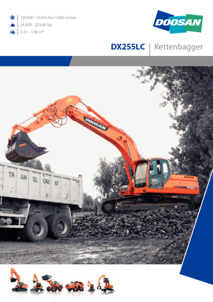 क्रॉलर एक्सकेवेटर Doosan DX 255 N LC