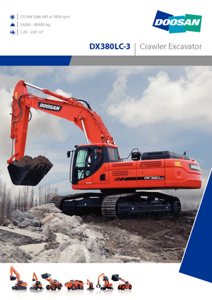 क्रॉलर एक्सकेवेटर Doosan DX380NLC-3