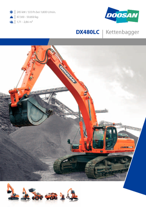 क्रॉलर एक्सकेवेटर Doosan DX 480 LC