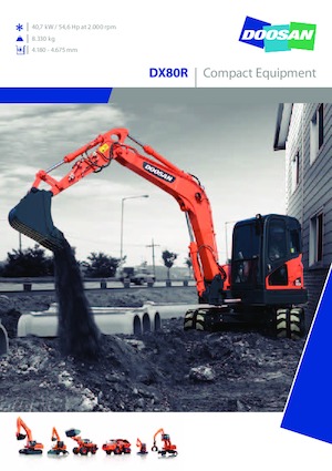 क्रॉलर एक्सकेवेटर Doosan DX 80 R 3