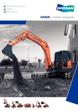 क्रॉलर एक्सकेवेटर Doosan DX 80 R