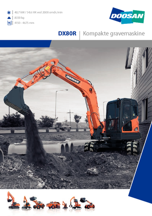 क्रॉलर एक्सकेवेटर Doosan DX 80 R