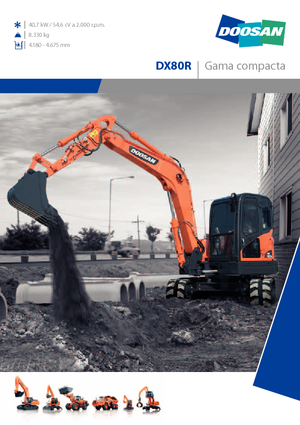क्रॉलर एक्सकेवेटर Doosan DX 80 R