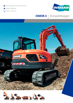 क्रॉलर एक्सकेवेटर Doosan DX 85 R 3