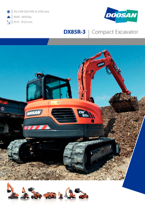 क्रॉलर एक्सकेवेटर Doosan DX 85 R 3