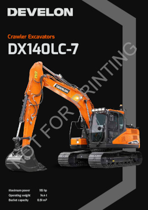 क्रॉलर एक्सकेवेटर Develon DX140LC-7
