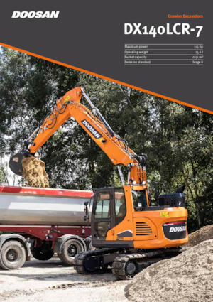 क्रॉलर एक्सकेवेटर Doosan DX140LCR-7