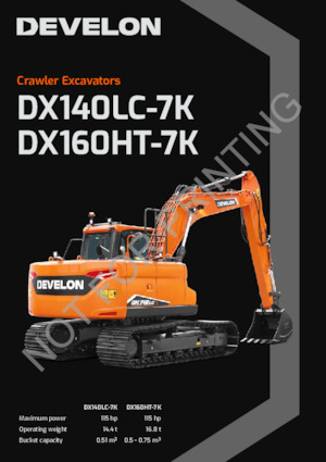 क्रॉलर एक्सकेवेटर Develon DX140LC-7K 