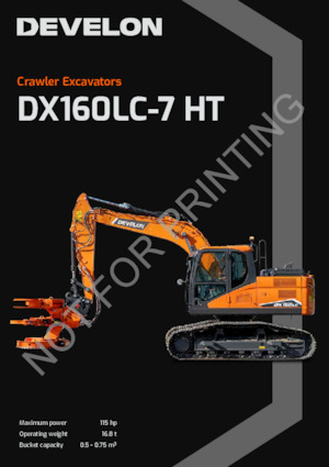 क्रॉलर एक्सकेवेटर Develon DX160LC-7-HT