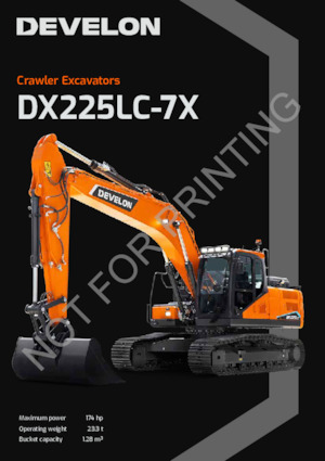 क्रॉलर एक्सकेवेटर Develon DX225LC-7X 