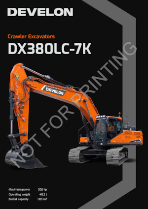 क्रॉलर एक्सकेवेटर Develon DX380LC-7K 