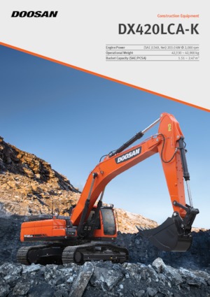 क्रॉलर एक्सकेवेटर Doosan DX420LCA-K