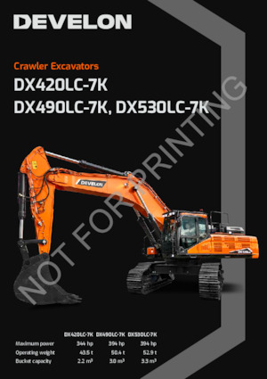 क्रॉलर एक्सकेवेटर Develon DX530LC-7K 