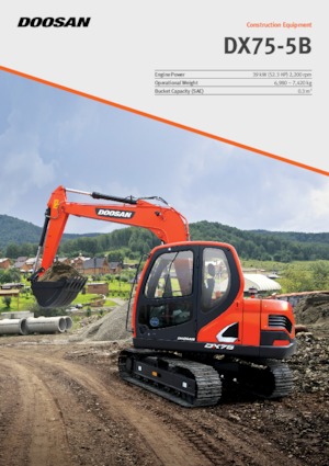 क्रॉलर एक्सकेवेटर Doosan DX75-5B