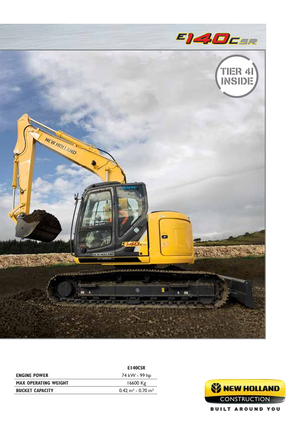 क्रॉलर एक्सकेवेटर New Holland E140C SR LC