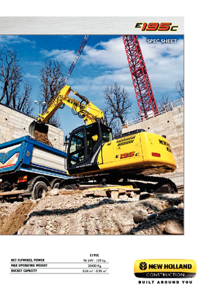 क्रॉलर एक्सकेवेटर New Holland E195C LC